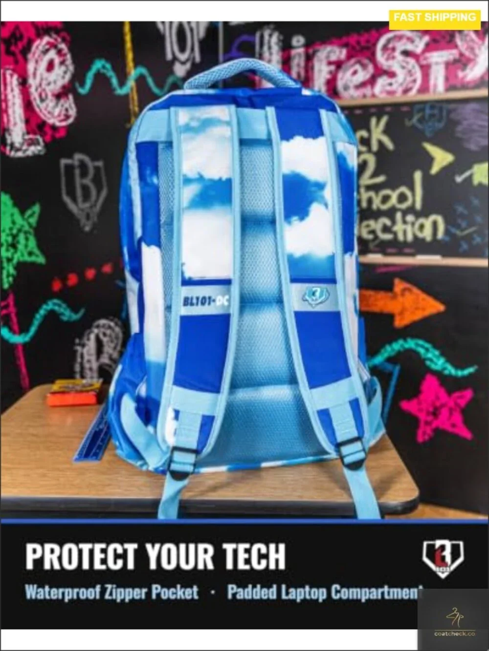 Baseball Backpack with Padded Laptop Compartment, Water Bottle Pockets, Comfort